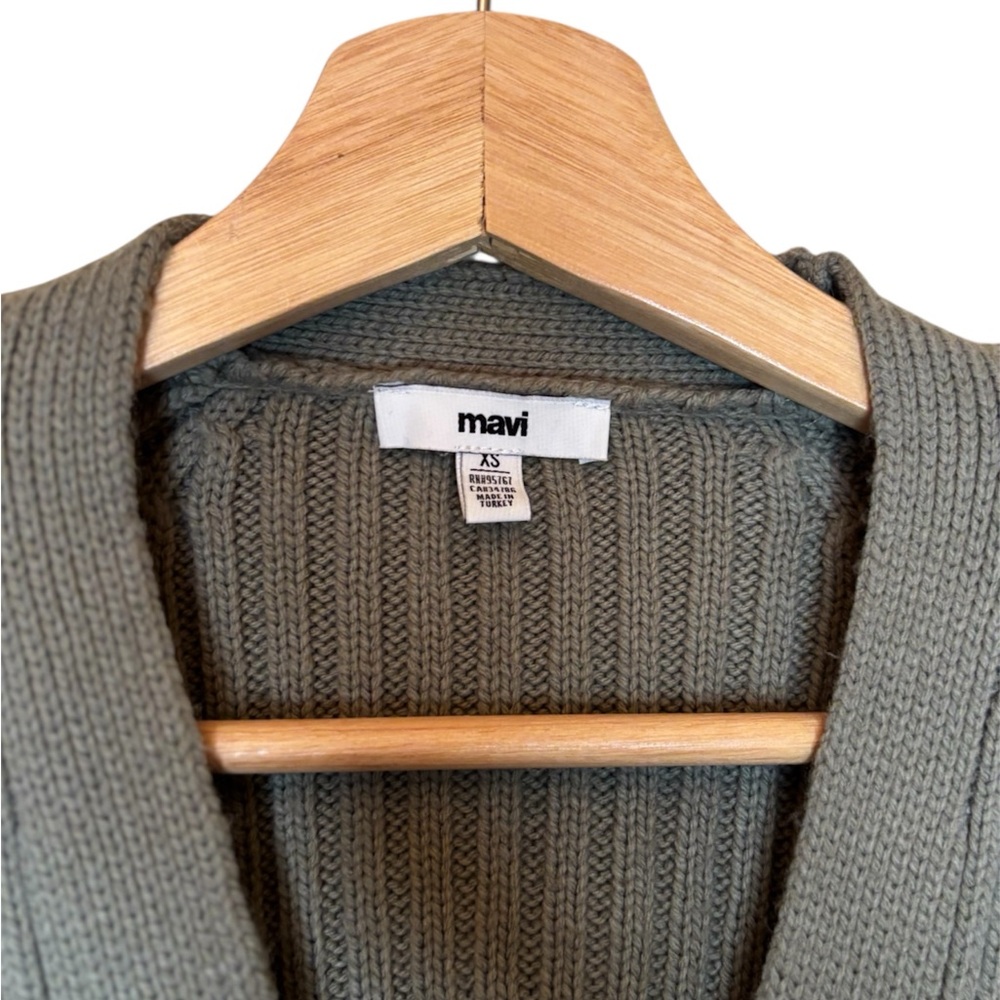 Mavi Green Khaki Knit Women's Cardigan - Picture 2 of 3